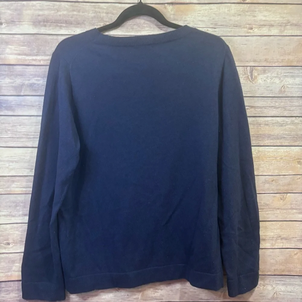 J. CREW Blue Wool Blend Sweater Size Large
